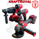 Безчетков Комплект 4в1 36V 8,0AH Перфоратор Ъглошлайф Винтоверт и Гайковерт/Импакт 3x Батерии Безжични KRAFTROYAL Безчетков Комплект 4в1 36V 8,0AH Перфоратор Ъглошлайф Винтоверт и Гайковерт/Импакт 3x Батерии Безжични KRAFTROYAL