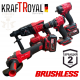 Безчетков Комплект 4в1 36V 8,0AH Перфоратор Ъглошлайф Винтоверт и Гайковерт/Импакт 3x Батерии Безжични KRAFTROYAL Безчетков Комплект 4в1 36V 8,0AH Перфоратор Ъглошлайф Винтоверт и Гайковерт/Импакт 3x Батерии Безжични KRAFTROYAL