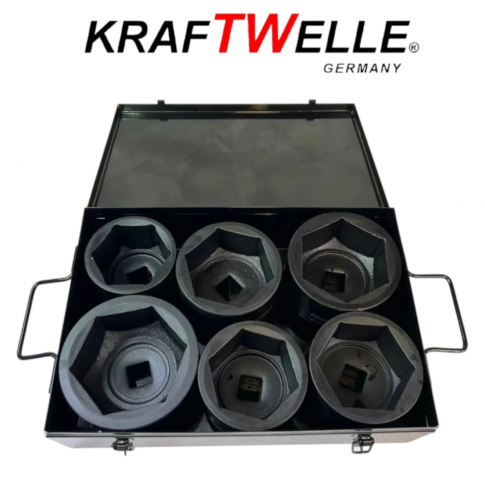 Ударни Вложки Комплект 6 броя 1″ цол 80-105мм Професионални KRAFTWELLE