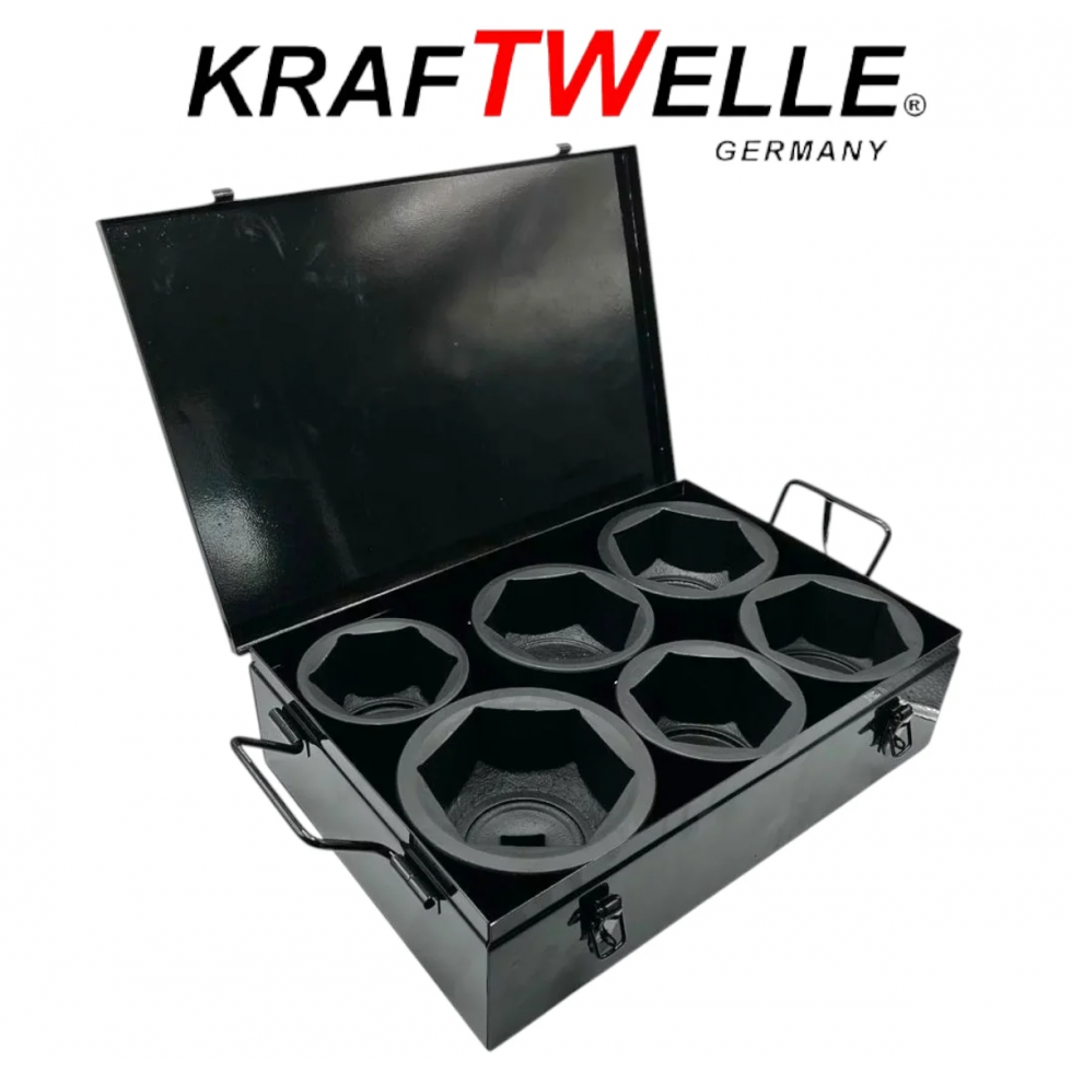 Ударни Вложки Комплект 6 броя 1″ цол 80-105мм Професионални KRAFTWELLE