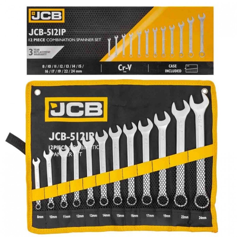 Комплект Звездогаечни Ключове JCB 12 броя 8-24мм 5121P Комплект Звездогаечни Ключове JCB 12 броя 8-24мм 5121P