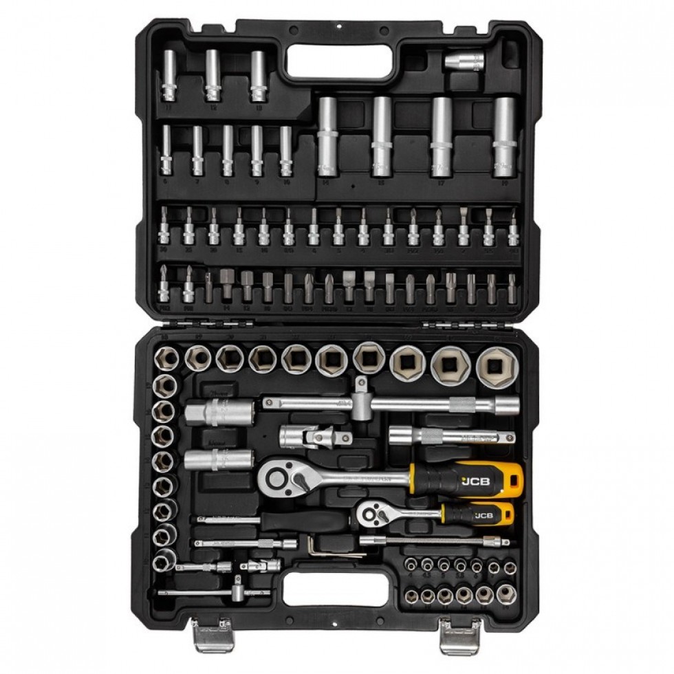 Гедоре Професионално 94 части JCB 1/2 и 1/4 J-4941-5 Хром Ванадиева Стомана Гедоре Професионално 94 части JCB 1/2 и 1/4 J-4941-5 Хром Ванадиева Стомана