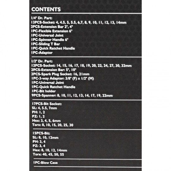 Гедоре Професионално 82 части JCB 1/2 и 1/4 J-4821-5 Хром Ванадиева Стомана Гедоре Професионално 82 части JCB 1/2 и 1/4 J-4821-5 Хром Ванадиева Стомана