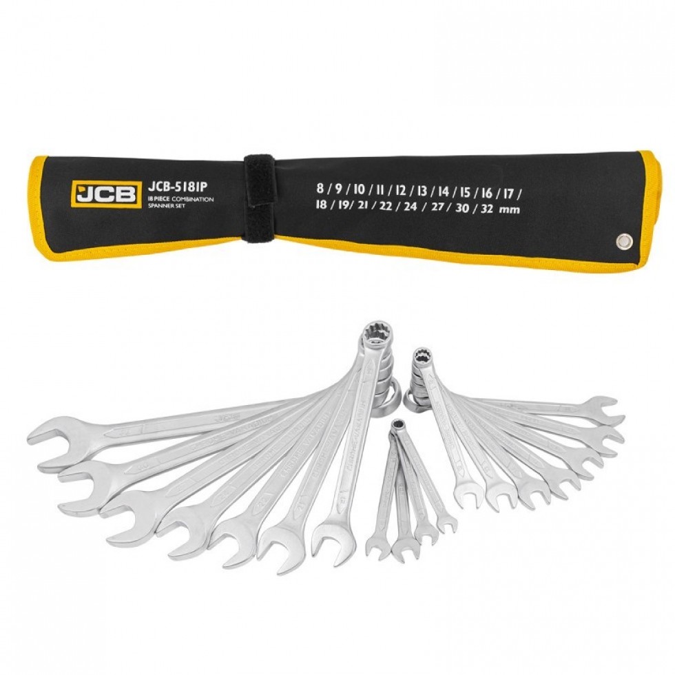 Комплект Звездогаечни Ключове JCB 18 броя 8-32мм 5181P Комплект Звездогаечни Ключове JCB 18 броя 8-32мм 5181P