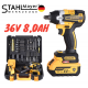 Акумулаторен Ударен Гайковерт / Импакт Комбиниран 36V 8,0AH STAHLMAYER + 40 части инструменти Безчетков 2 Батерии 850Nm Акумулаторен Ударен Гайковерт / Импакт Комбиниран 36V 8,0AH STAHLMAYER + 40 части инструменти Безчетков 2 Батерии 850Nm