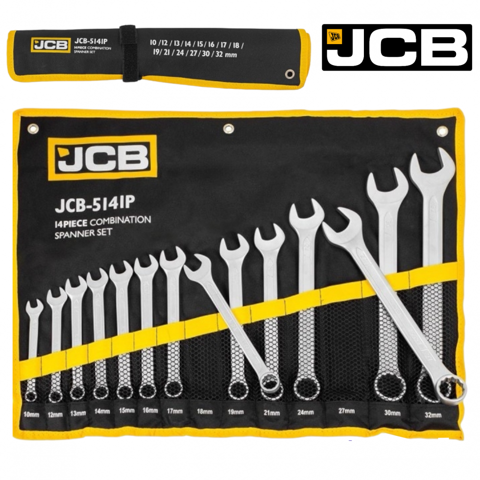 Комплект Звездогаечни Ключове JCB 14 броя10-32мм 5141P Комплект Звездогаечни Ключове JCB 14 броя10-32мм 5141P