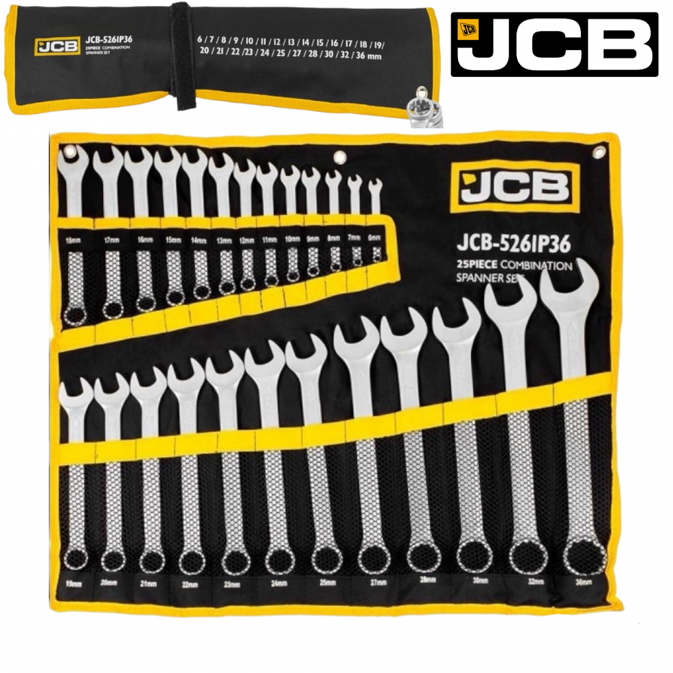 Комплект Звездогаечни Ключове JCB 25 броя 6-36мм 5261P36 Комплект Звездогаечни Ключове JCB 25 броя 6-36мм 5261P36
