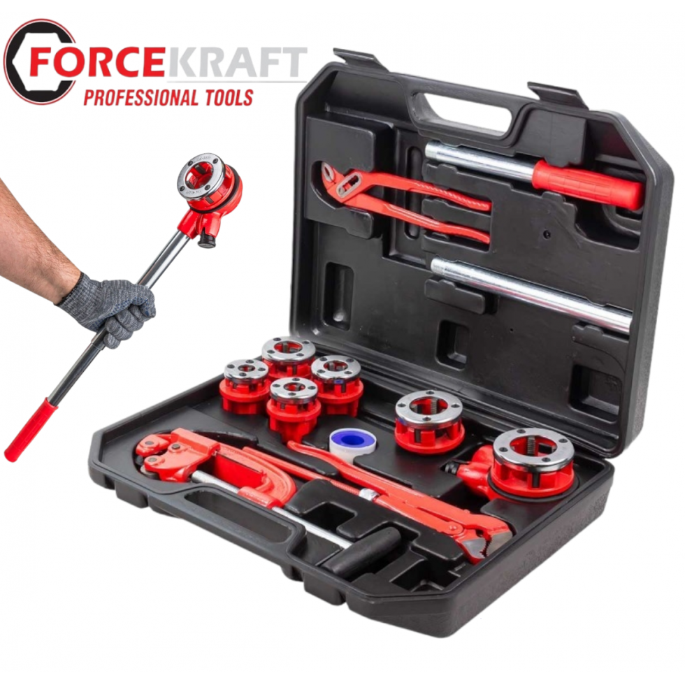 Винторезка Комплект с Инструменти FORCE KRAFT 12 части Винторезка Комплект с Инструменти FORCE KRAFT 12 части