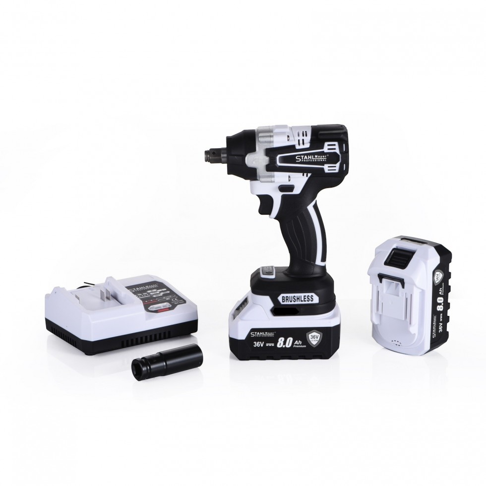 Акумулаторен Комбиниран Гайковерт - Винтоверт 36V 8,0AH Ударен STAHLMAYER 2 батерии Модел-2025 Акумулаторен Комбиниран Гайковерт - Винтоверт 36V 8,0AH Ударен STAHLMAYER 2 батерии Модел-2025