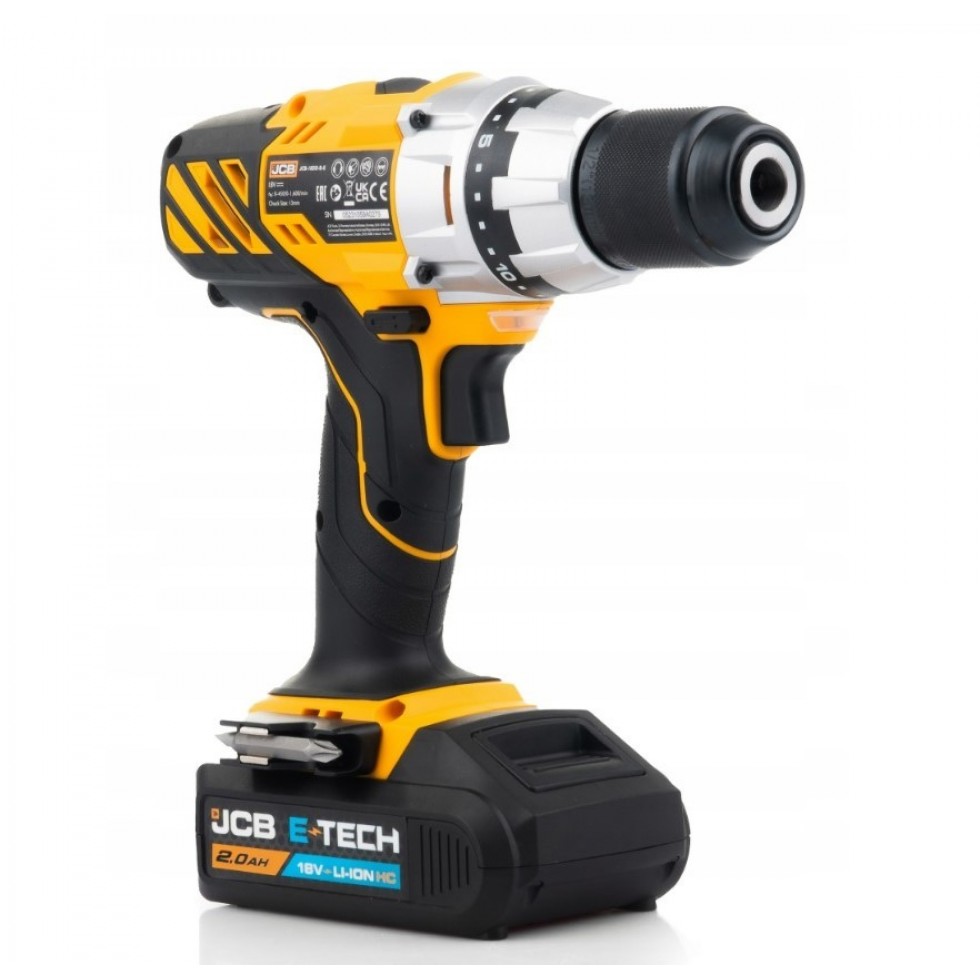 Акумулаторен Винтоверт JCB 45Nm 18V 18DD-2X-E Бормашина с батерия и зарядно Акумулаторен Винтоверт JCB 45Nm 18V 18DD-2X-E Бормашина с батерия и зарядно