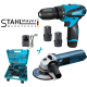 Акумулаторен Винтоверт 24V и Електрически Ъглошлайф 125мми с Регулация На Обороти STAHLMAYER Акумулаторен Винтоверт 24V и Електрически Ъглошлайф 125мми с Регулация На Обороти STAHLMAYER