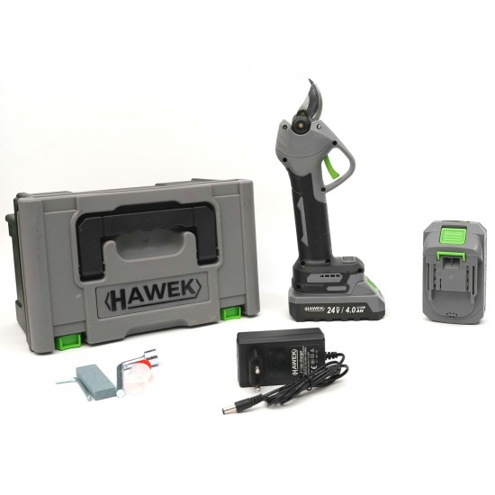 Акумулаторна Безчеткова Лозарска Ножица 24V HAWEK 33мм 2х Батерии Акумулаторна Безчеткова Лозарска Ножица 24V HAWEK 33мм 2х Батерии