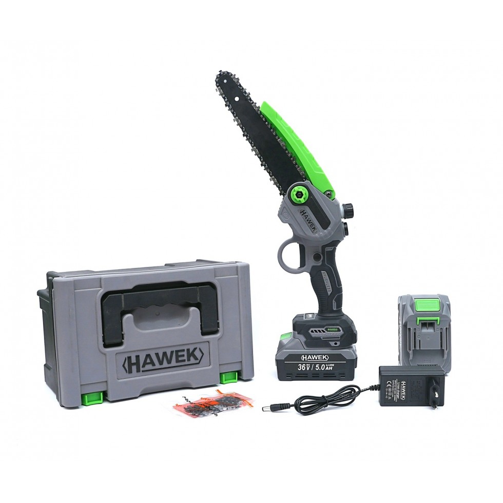Акумулаторна Ножица и Резачка за Клони Безжичен Трион с Автоматично Омасляване на Верига Лозарска HAWEK 4 Батерии Акумулаторна Ножица и Резачка за Клони Безжичен Трион с Автоматично Омасляване на Верига Лозарска HAWEK 4 Батерии