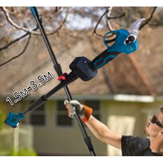 3в1 Градински Комплект Телескопичен Прът Акумулаторна Ножица и Резачка За Клони и Лозето 36V 8,0AH WERSTIL 3в1 Градински Комплект Телескопичен Прът Акумулаторна Ножица и Резачка За Клони и Лозето 36V 8,0AH WERSTIL