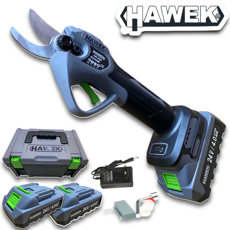 Акумулаторна Безчеткова Лозарска Ножица 24V HAWEK 33мм 2х Батерии Акумулаторна Безчеткова Лозарска Ножица 24V HAWEK 33мм 2х Батерии