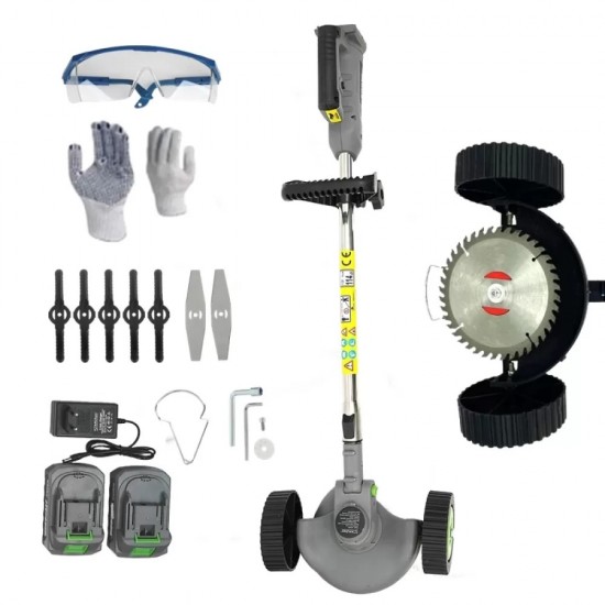 Акумулаторен Тример за Трева с Колела 36V 8,0AH Градински Храсторез количка STAHLMAYER 2x Батерии Акумулаторен Тример за Трева с Колела 36V 8,0AH Градински Храсторез количка STAHLMAYER 2x Батерии