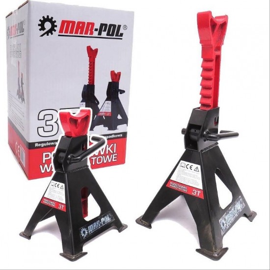 ПРОМО Подпорни Стойки за Автомобил 3 тона 290-420мм и Хидравличен Крик 2 тона 135-320мм MAR-POL Полша