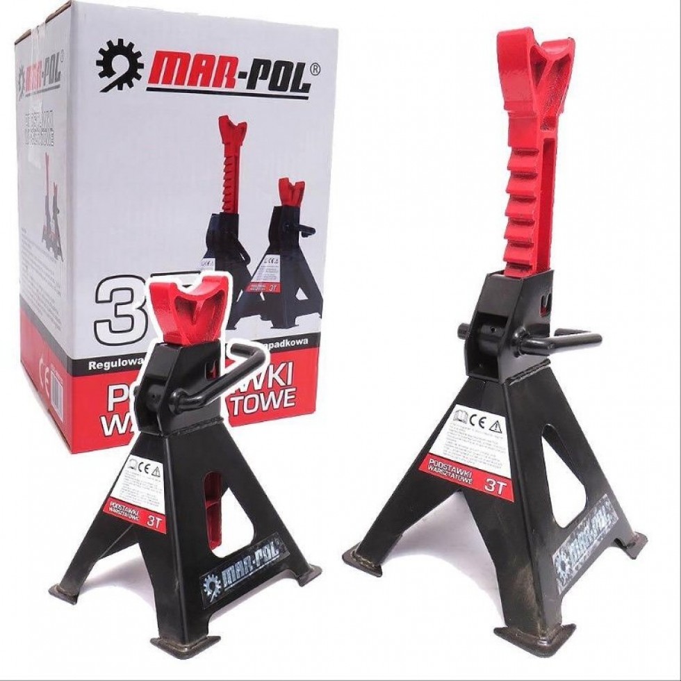 ПРОМО Подпорни Стойки за Автомобил 3 тона 290-420мм и Хидравличен Крик 2 тона 135-320мм MAR-POL Полша ПРОМО Подпорни Стойки за Автомобил 3 тона 290-420мм и Хидравличен Крик 2 тона 135-320мм MAR-POL Полша