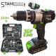 Акумулаторен Ударен Винтоверт / Бормашина 36V 8,0AH STAHLMAYER + 111 части инструменти 2 батерии Безчетков Акумулаторен Ударен Винтоверт / Бормашина 36V 8,0AH STAHLMAYER + 111 части инструменти 2 батерии Безчетков