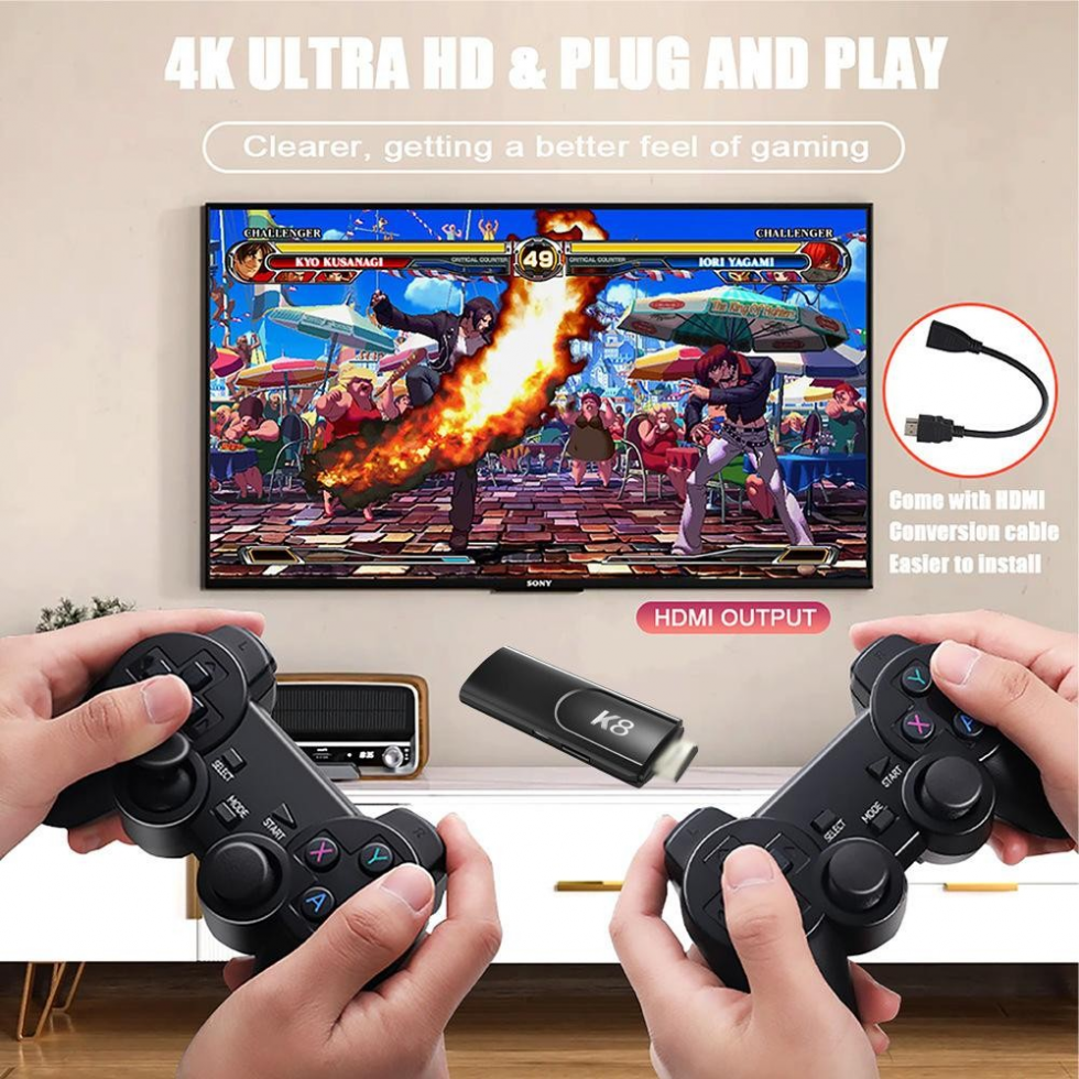 Конзола с Игри M8 Pro TV Game Box 4K HDMI 2.4G с Два Джойстика и дистанционно над 33 000 игри Конзола с Игри M8 Pro TV Game Box 4K HDMI 2.4G с Два Джойстика и дистанционно над 33 000 игри
