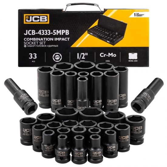 Ударни Вложки Комплект 33 части 1/2