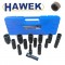 Ударни Вложки 1/2″ Удължени Комплект 12 - стенни 15 части HAWEK