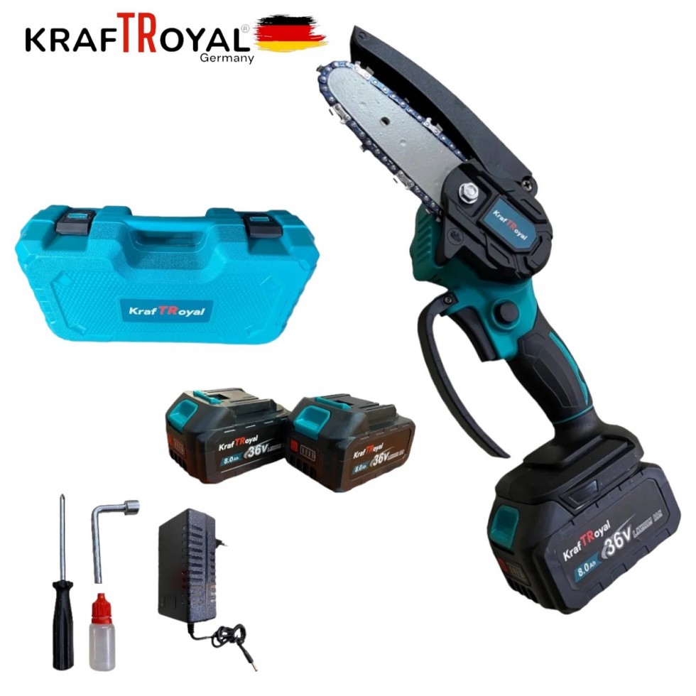 Акумулаторна Резачка за Клони и Лозарска Акумулаторна Ножица Безчеткова Безжичен KRAFTROYAL 36V 8,0AH 2 Батерии 4 Вериги 2в1 Акумулаторна Резачка за Клони и Лозарска Акумулаторна Ножица Безчеткова Безжичен KRAFTROYAL 36V 8,0AH 2 Батерии 4 Вериги 2в1