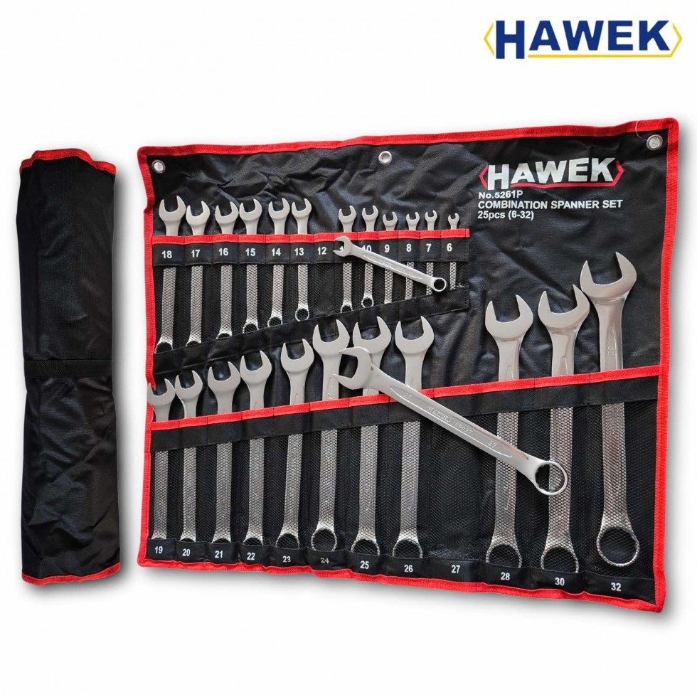 Професионален Комплект Звездогаечни Ключове HAWEK 25 части 6-32мм Професионален Комплект Звездогаечни Ключове HAWEK 25 части 6-32мм