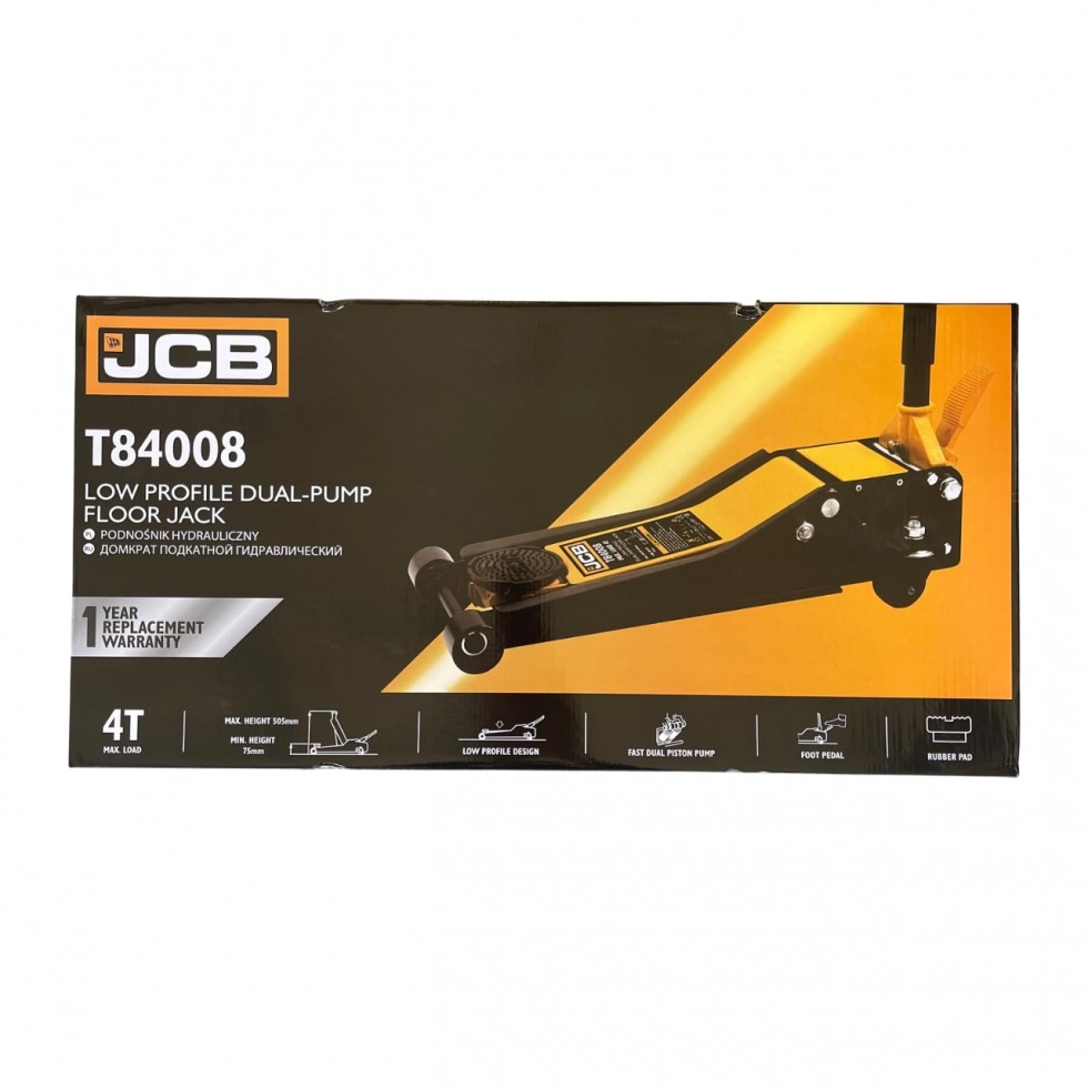 Крик 4 тона Нископрофилен Професионален Крокодил С ДВЕ ПОМПИ И ПЕДАЛ 75-505мм JCB