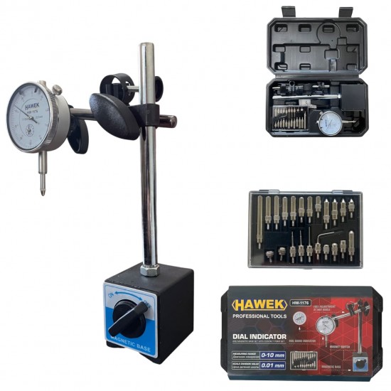 Магнитна Стойка и Индикаторен Часовник HAWEK в куфар Полски