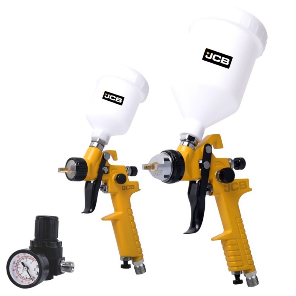 Пистолет Бояджийски Комплект 3 броя JCB Пистолети за Боя и Боядисване Пистолет Бояджийски Комплект 3 броя JCB Пистолети за Боя и Боядисване