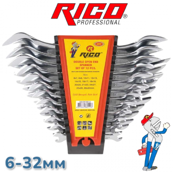 Гаечни Ключове Комплект RICO 6-32мм 12 броя Гаечни Ключове Комплект RICO 6-32мм 12 броя