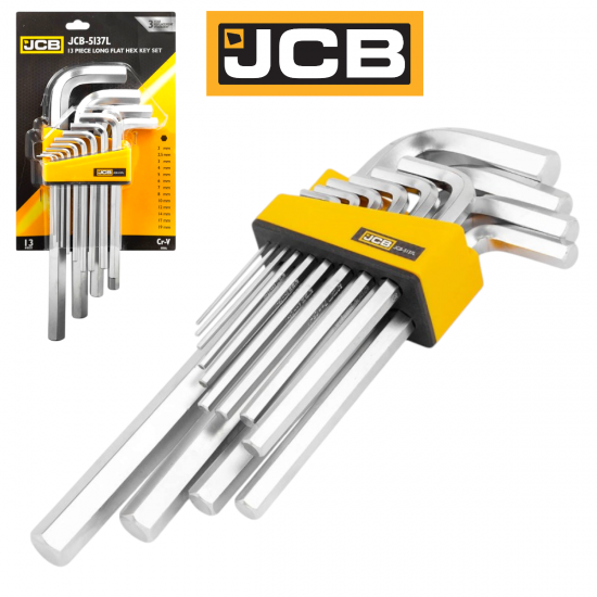 Шестограми Г-образни Удължени 13 части JCB-5137L шестограм JCB