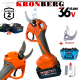 Акумулаторна Лозарска Ножица 36V 10AH KRONBERG с Индикатор на Батерия 2 Батерии зарядно и Куфар + Подарък Резервен Нож 33мм Акумулаторна Лозарска Ножица 36V 10AH KRONBERG с Индикатор на Батерия 2 Батерии зарядно и Куфар + Подарък Резервен Нож 33мм