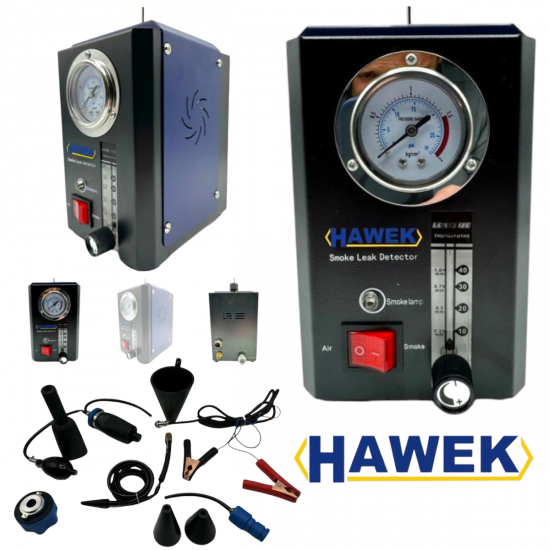 Уред за Откриване на Утечки Чрез Пушек HAWEK Полша 12V + щипки за Акумулатор