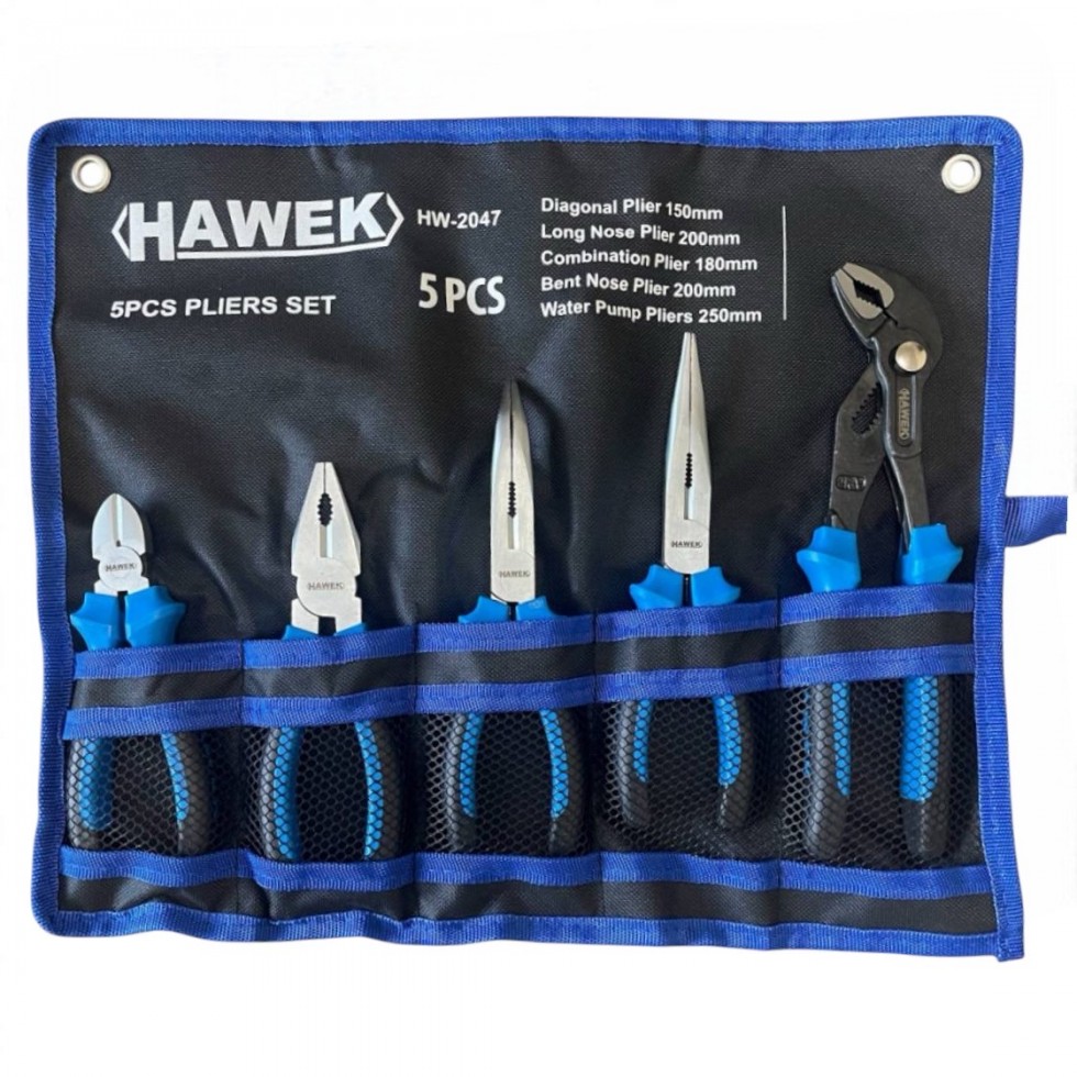 Професионален Комплект Клещи 5 части HAWEK Професионален Комплект Клещи 5 части HAWEK