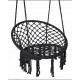 Люлка Хамак Плетена Висяща Градинска Черен Цвят Люлка Хамак Плетена Висяща Градинска Черен Цвят