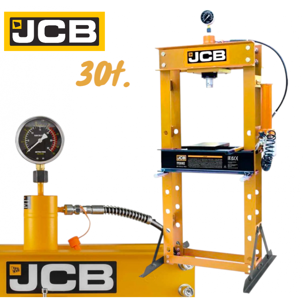 Пневматично - Хидравлична Преса 30 тона с Манометър JCB , TY30002 Пневматично - Хидравлична Преса 30 тона с Манометър JCB , TY30002