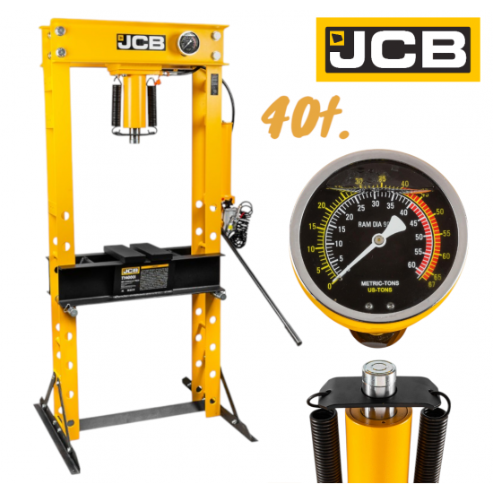 Пневматично - Хидравлична Преса 40 тона с Манометър JCB , TY40001