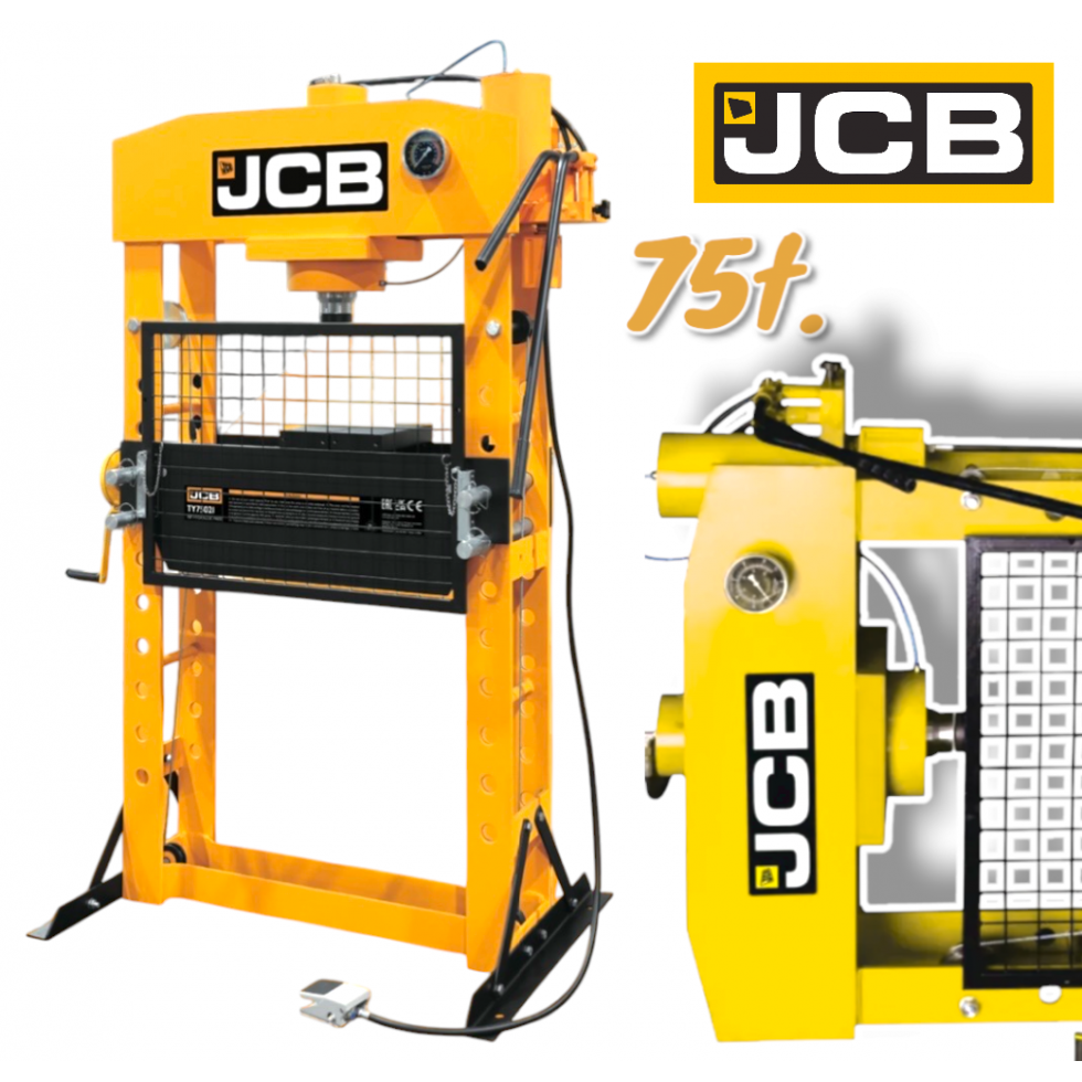 Пневматично - Хидравлична Преса с Манометър 75 тона JCB , TY75021