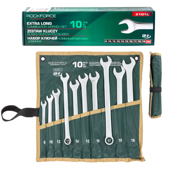 Ключове Звездогаечни Супер Удължени 10 части 10-19мм ROCKFORCE