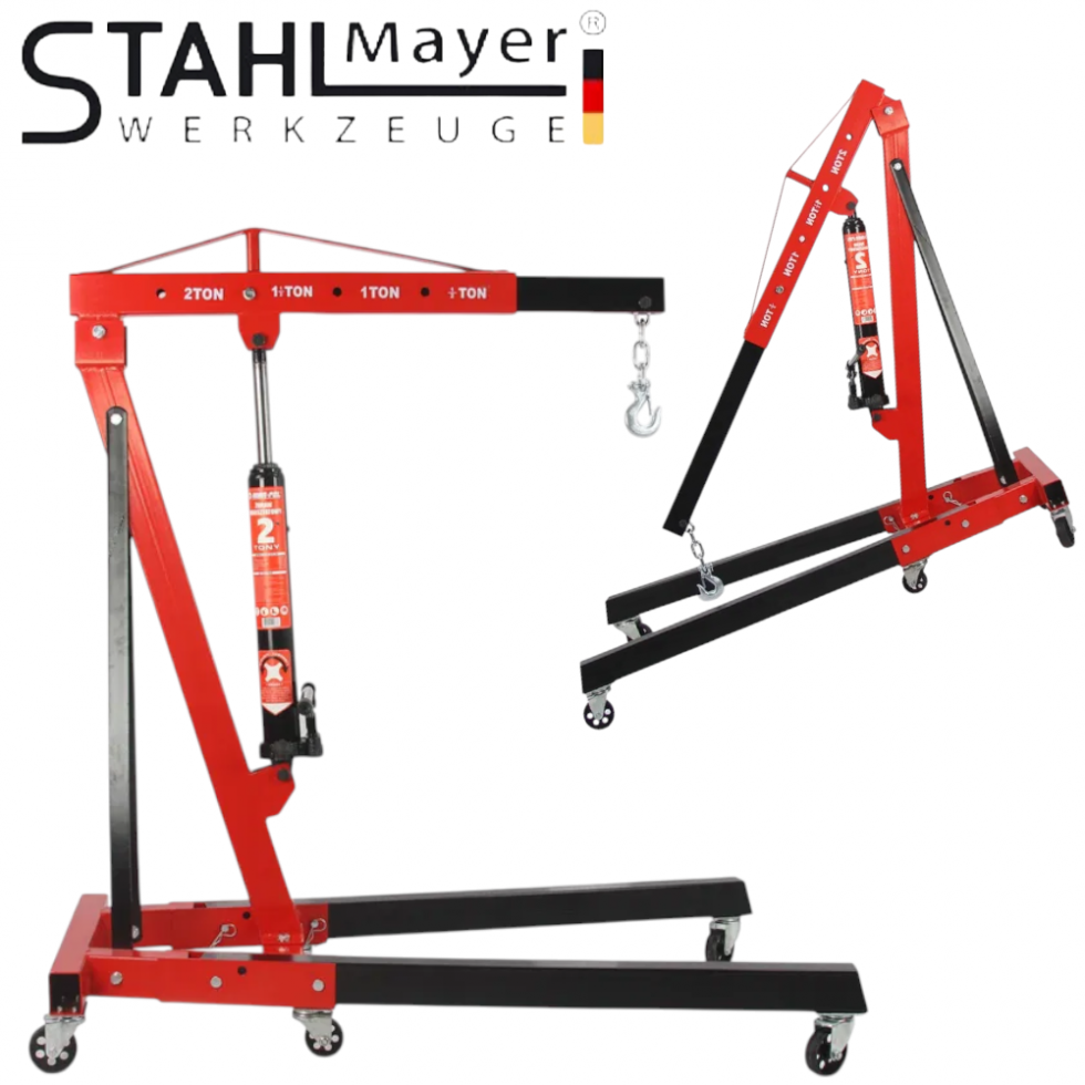 Кран за Двигатели 2 тона STAHLMAYER Хидравличен Жираф за Двигател Кран за Двигатели 2 тона STAHLMAYER Хидравличен Жираф за Двигател