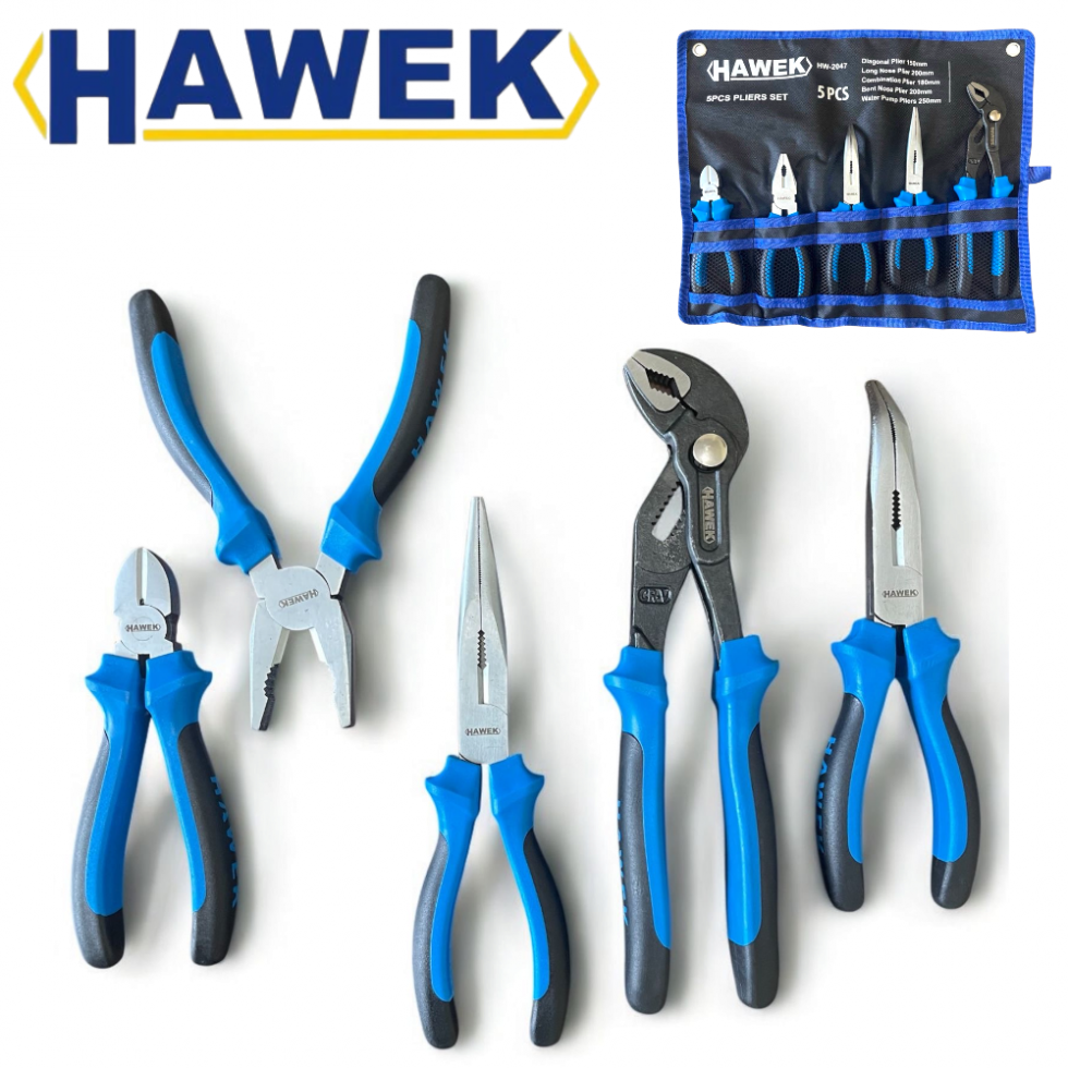 Професионален Комплект Клещи 5 части HAWEK Професионален Комплект Клещи 5 части HAWEK