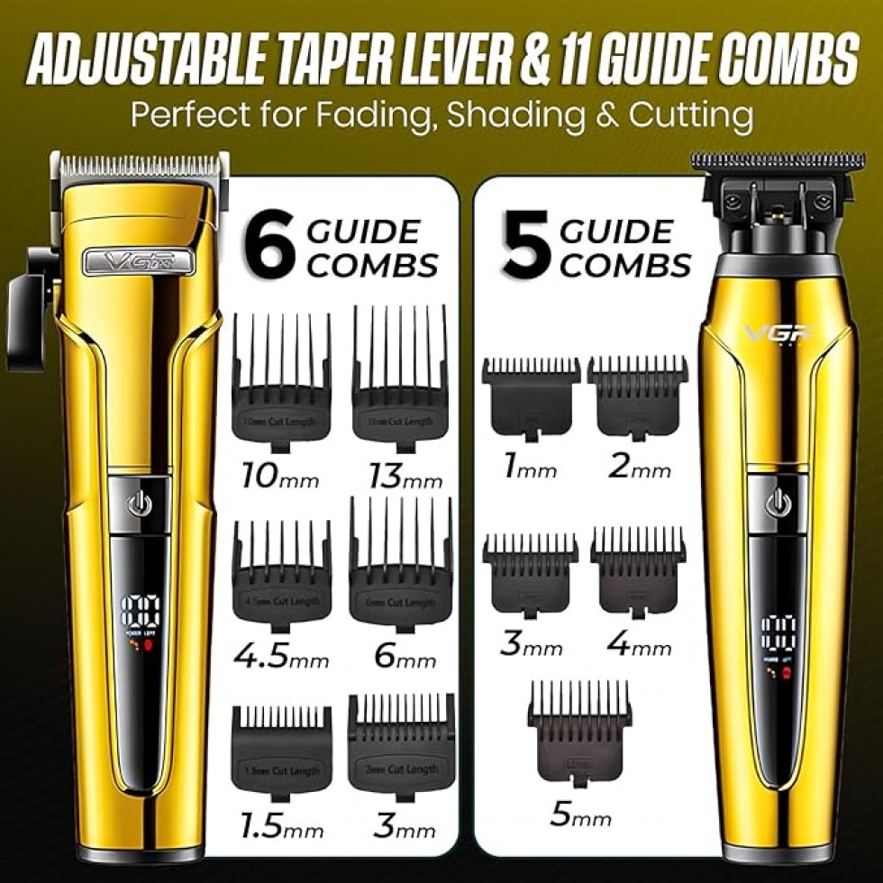 3в1 Машинки за Подстригване VGR V-694Професионален Сет Тример Шейвър Златен 3в1 Машинки за Подстригване VGR V-694Професионален Сет Тример Шейвър Златен