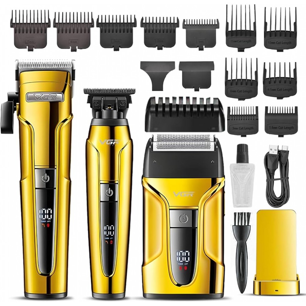 3в1 Машинки за Подстригване VGR V-694Професионален Сет Тример Шейвър Златен 3в1 Машинки за Подстригване VGR V-694Професионален Сет Тример Шейвър Златен