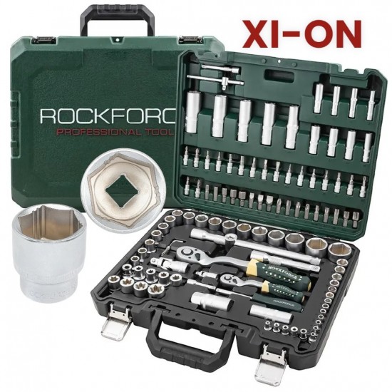 Професионално Гедоре 108 части ROCKFORCE  XI-ON със специални вложки