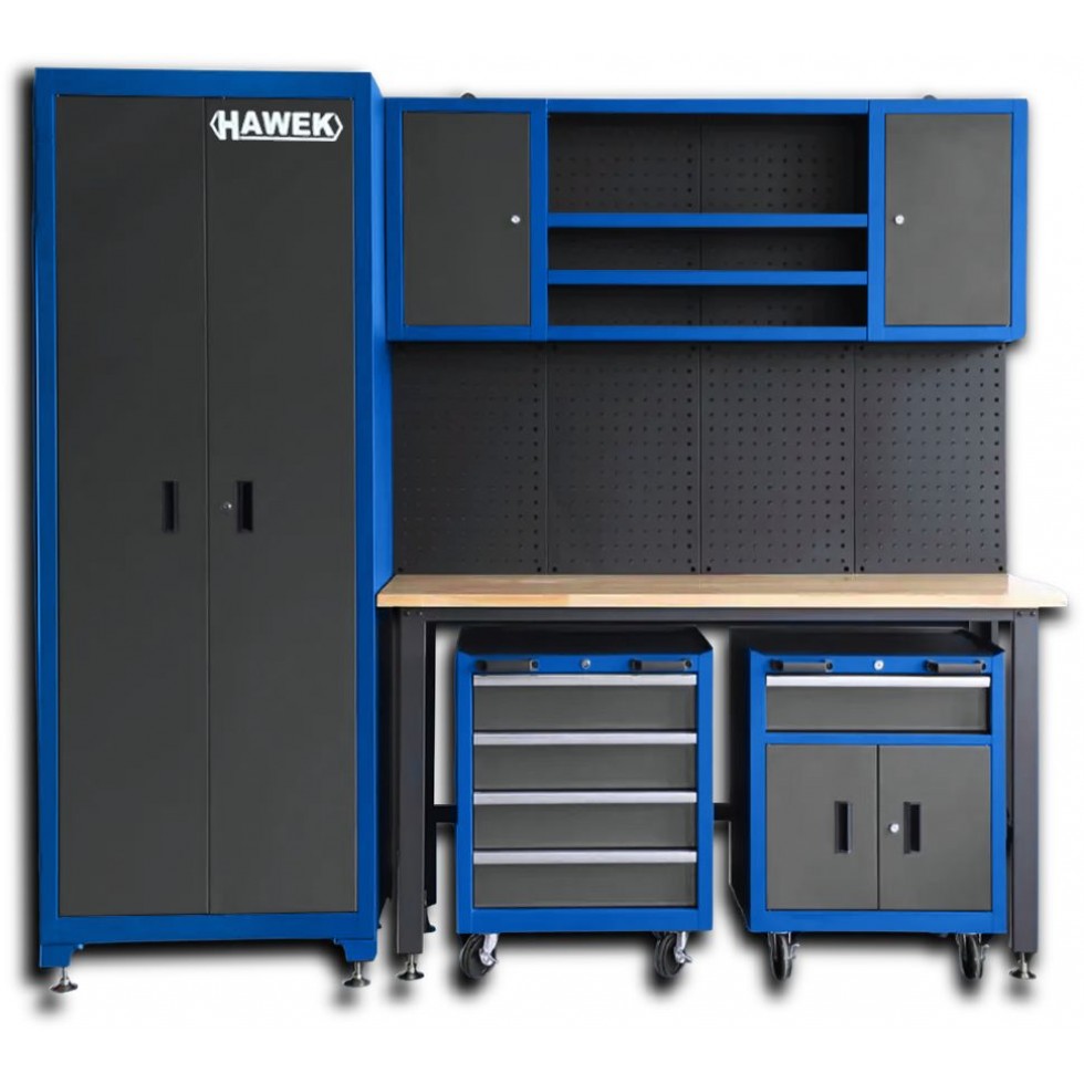 Комплект Работна Маса Шкафове и Сервизни Колички Метал HAWEK