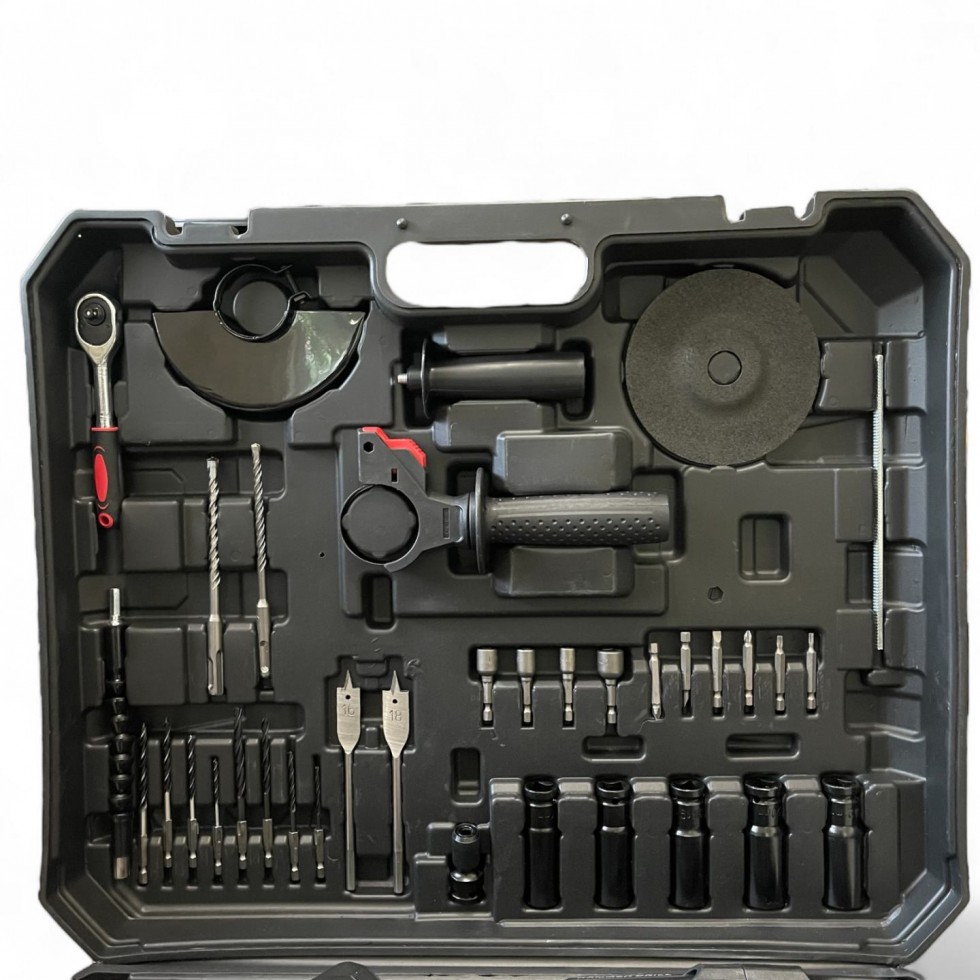 5в1 Акумулаторен Комплект Комбиниран Гайковерт/ Импакт, Акумулаторен Винтоверт, Акумулаторен Ъглошлайф, Акумулаторен Перфоратор и USB Лампа STAHLMAYER 36V 10AH + 50 части инструменти 5в1 Акумулаторен Комплект Комбиниран Гайковерт/ Импакт, Акумулаторен Винтоверт, Акумулаторен Ъглошлайф, Акумулаторен Перфоратор и USB Лампа STAHLMAYER 36V 10AH + 50 части инструменти