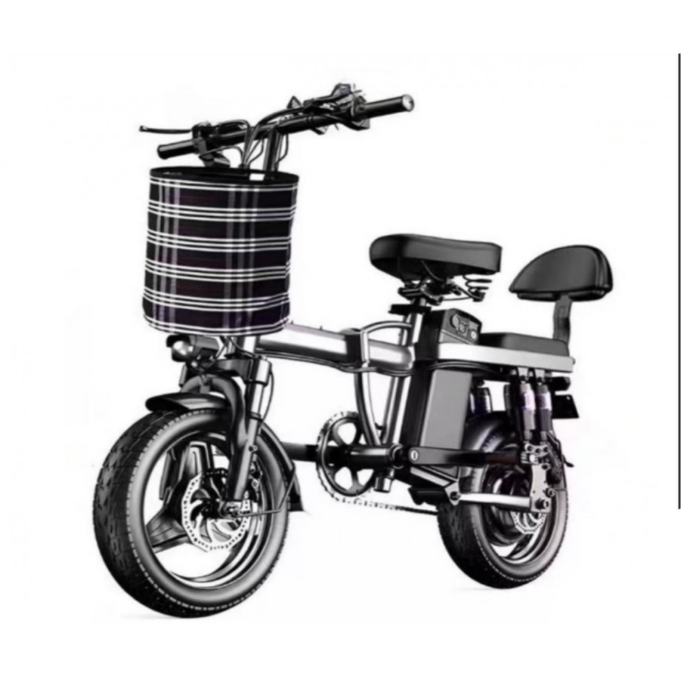 Електрически Велосипед Скутер Голям до 60км пробег BK10 Черен 48V литиева батерия 25км/ч Електрически Велосипед Скутер Голям до 60км пробег BK10 Черен 48V литиева батерия 25км/ч