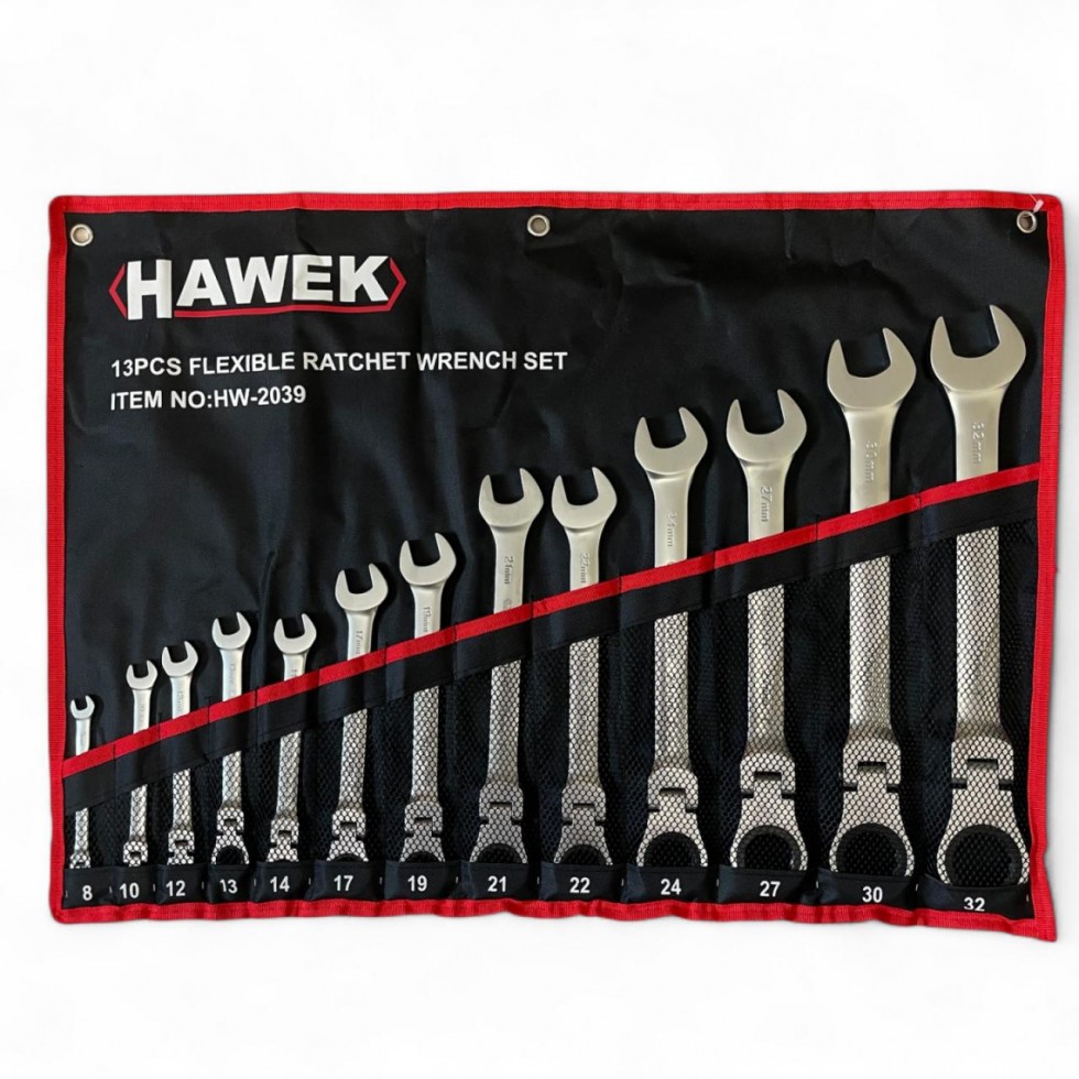 ЗВЕЗДОГАЕЧНИ ТРЕСЧОТНИ КЛЮЧОВЕ С ЧУПЕЩО РАМО 8 - 32 ММ 13 ЧАСТИ HAWEK ЗВЕЗДОГАЕЧНИ ТРЕСЧОТНИ КЛЮЧОВЕ С ЧУПЕЩО РАМО 8 - 32 ММ 13 ЧАСТИ HAWEK